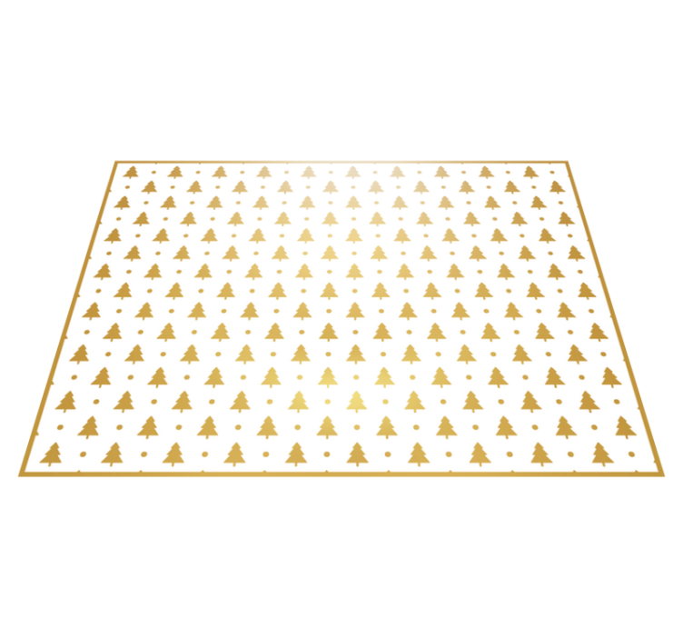 Festive Tree Pattern Christmas vinyl rug - TenStickers