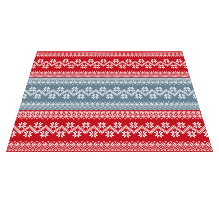 Festive Nordic Pattern Christmas vinyl rug - TenStickers