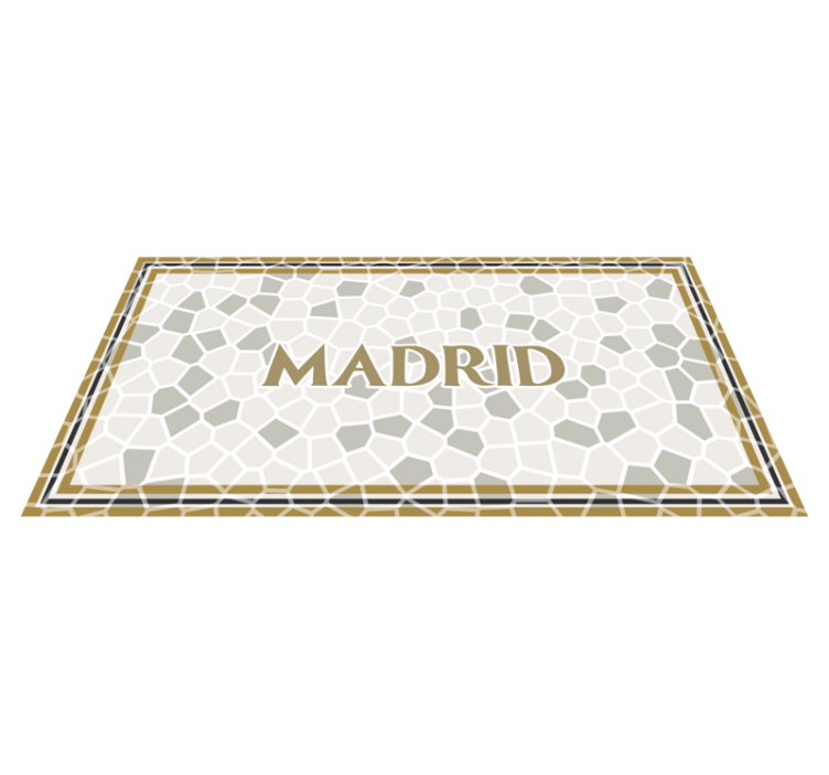 Madrid Geometric Pattern personalized vinyl rug - TenStickers