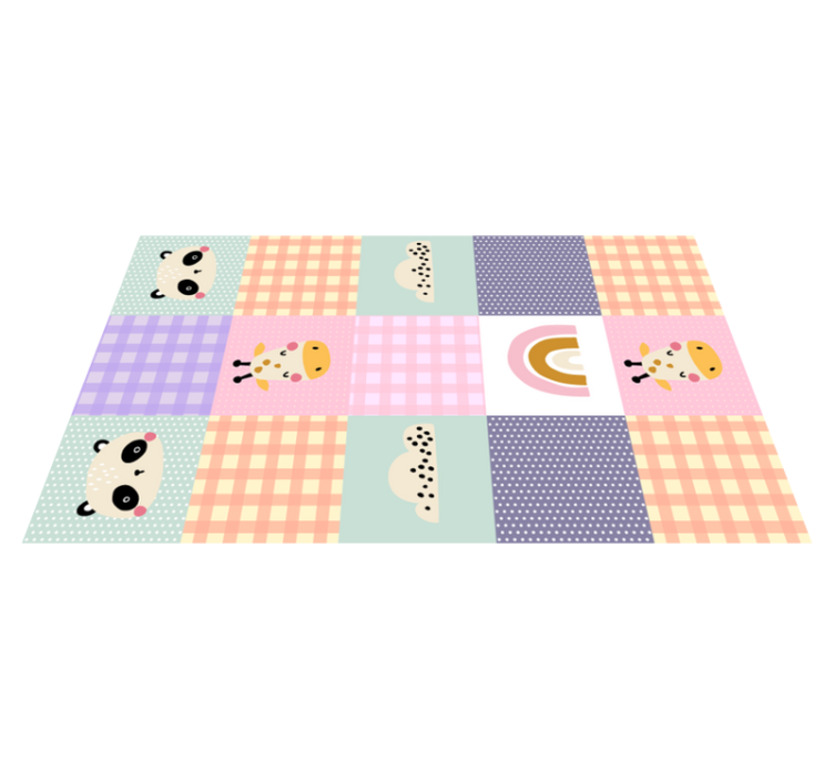 Multi block designs kids vinyl rug - TenStickers