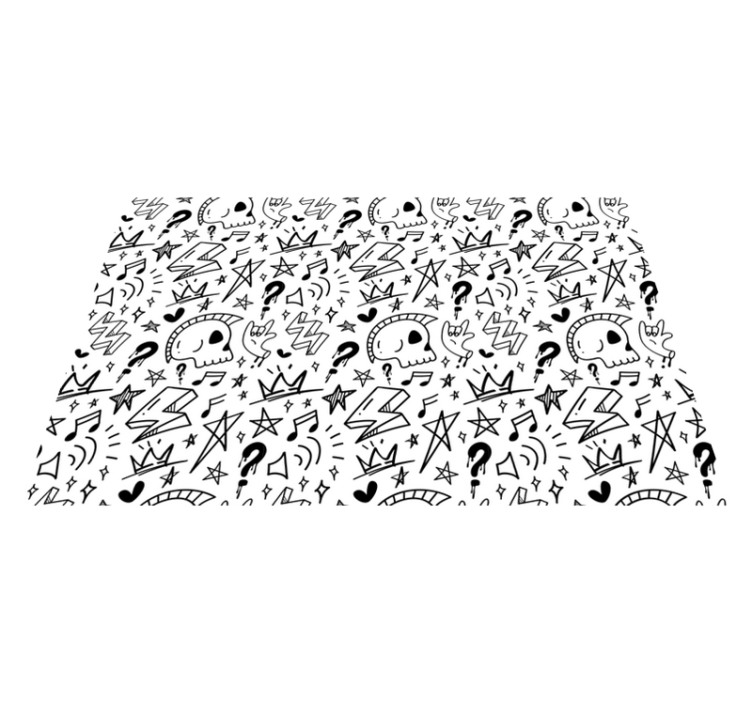 Eclectic Teen Patterns teenage bedroom vinyl rug - TenStickers