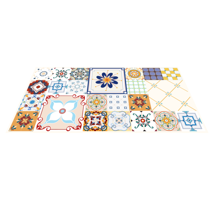 Vintage style irregular mosaic pattern carpet - TenStickers