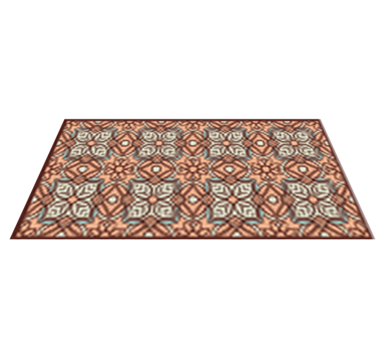 Symmetrical Pattern geometric vinyl rug - TenStickers