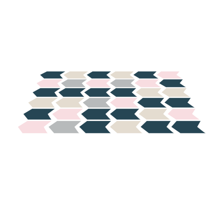 Stylish Geometric Pattern geometric vinyl rug - TenStickers