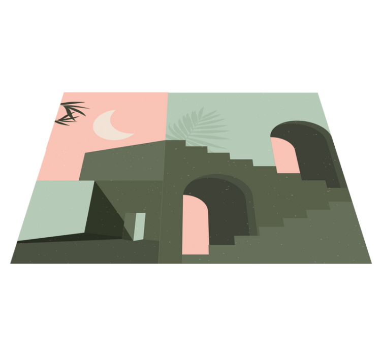 Minimalist Abstract Scenery minimalist vinyl rug - TenStickers