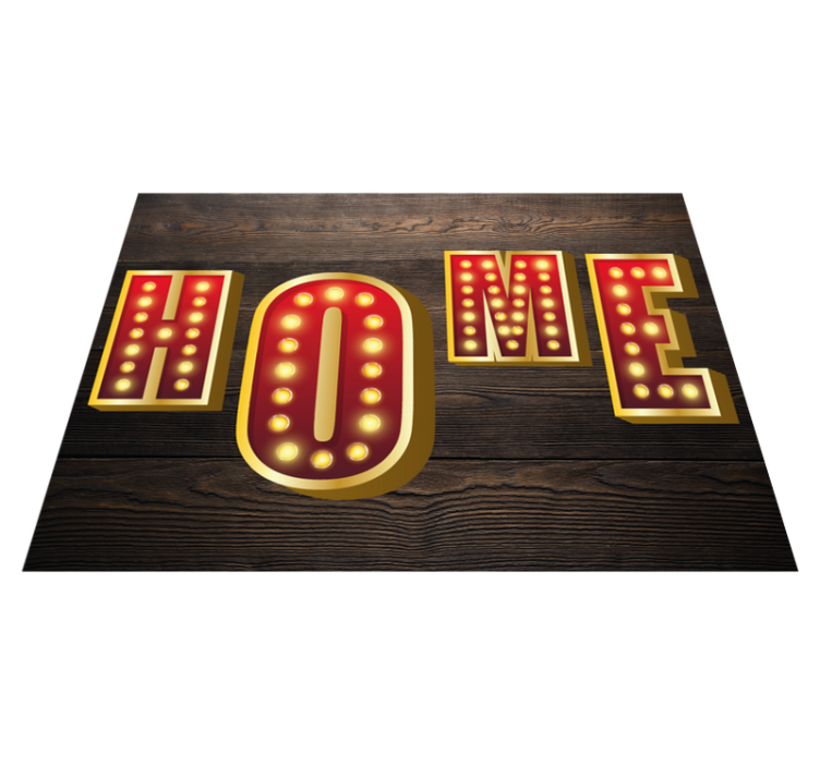 Illuminated Home Sign entrance hall vinyl rug - TenStickers