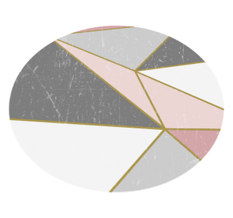 Geometric Marble Shapes geometric vinyl rug - TenStickers