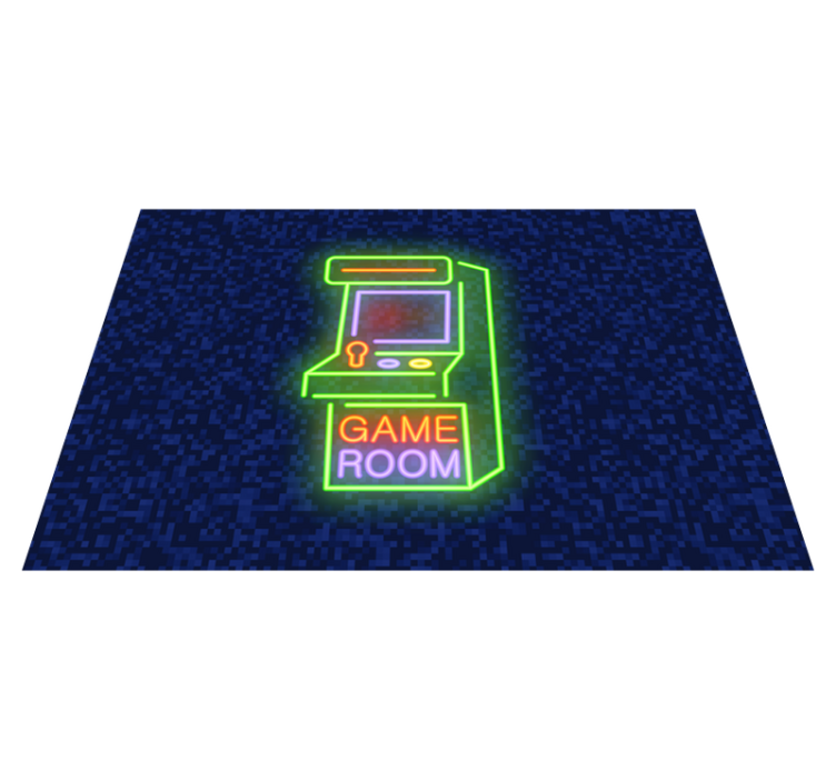 Neon game room custom rug - TenStickers