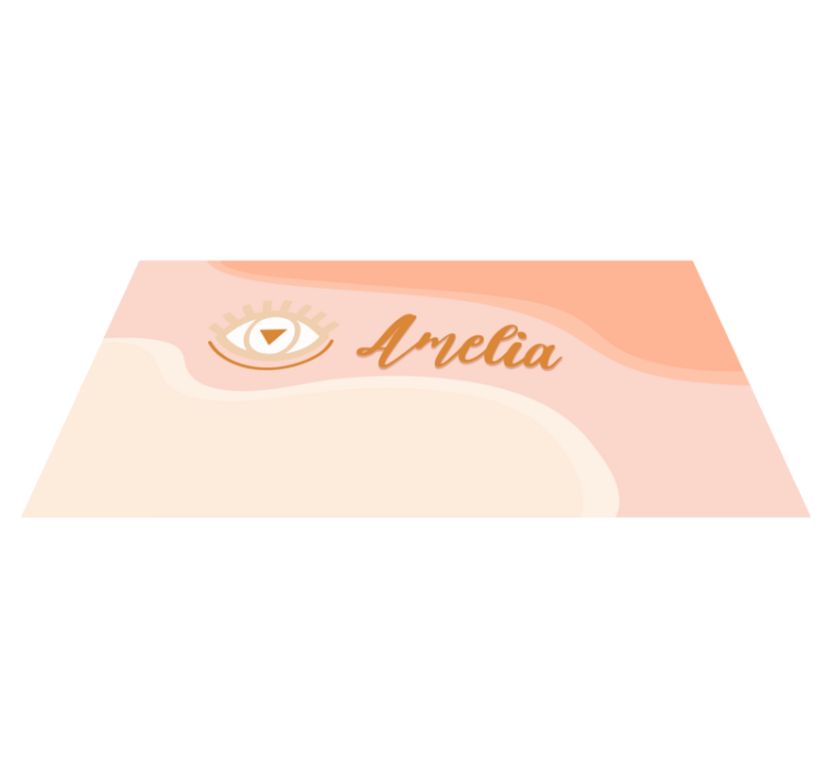 Custom Eye Name Design custom floor mat - TenStickers