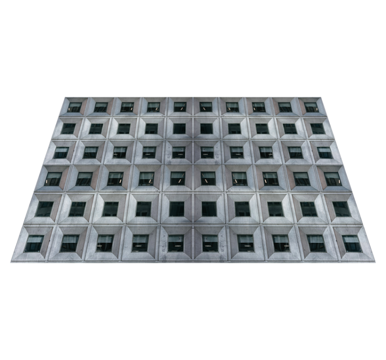 Brutalist architecture grey rug - TenStickers
