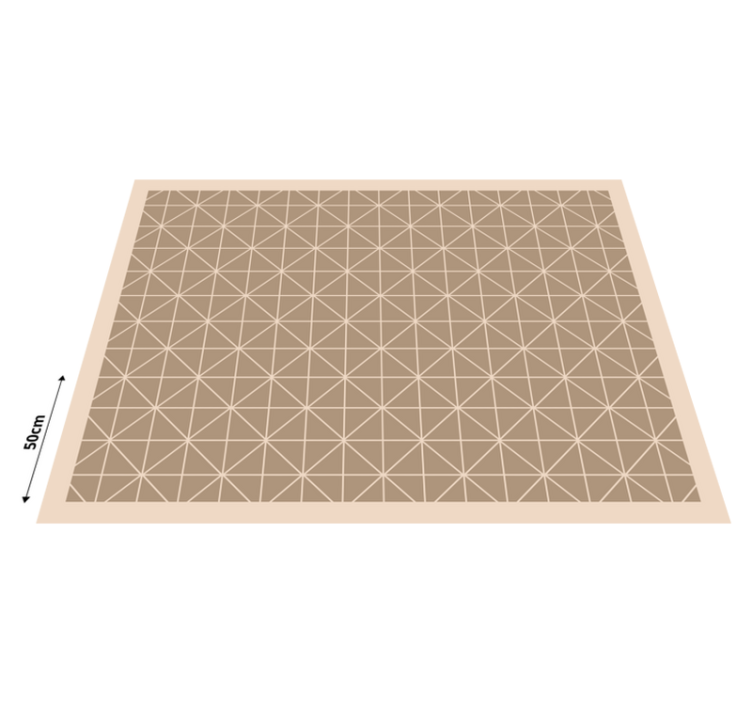 Beige patterned tile  geometric rugs - TenStickers