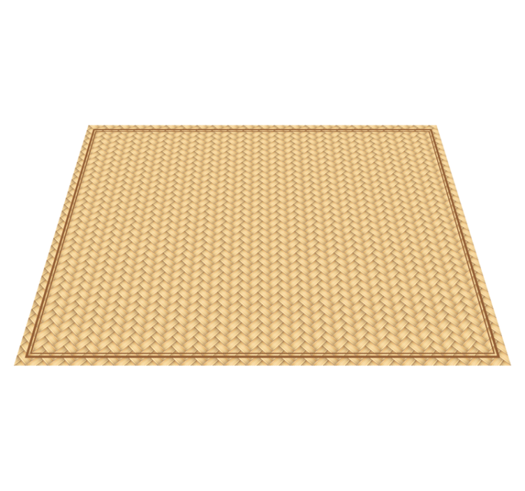 Wicker vintage vinyl  floor rug - TenStickers