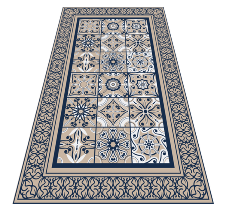 Brown vintage tile carpet - TenStickers