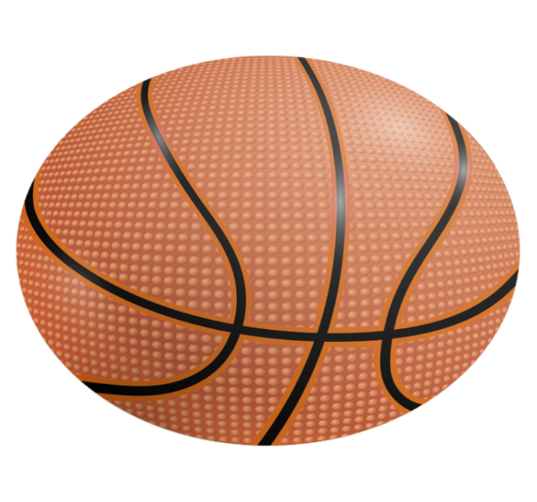 basket ball circular rug - TenStickers