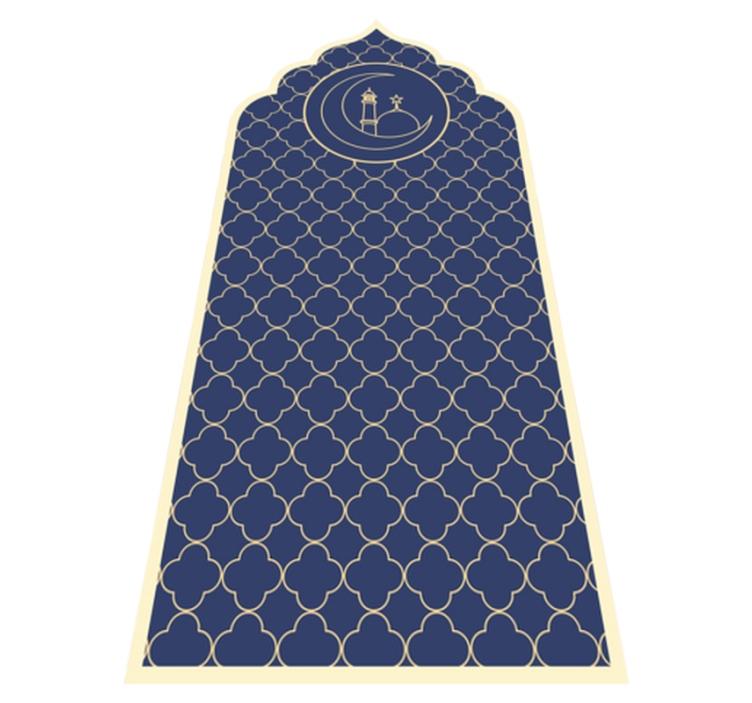 blue pattern blue rug - TenStickers