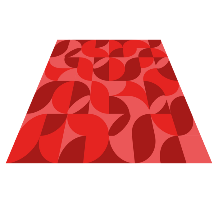 red retro living room rug - TenStickers