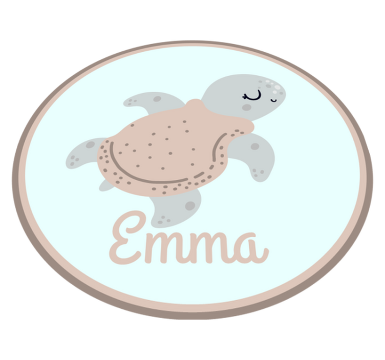 Customizable turtle custom vinyl rug - TenStickers