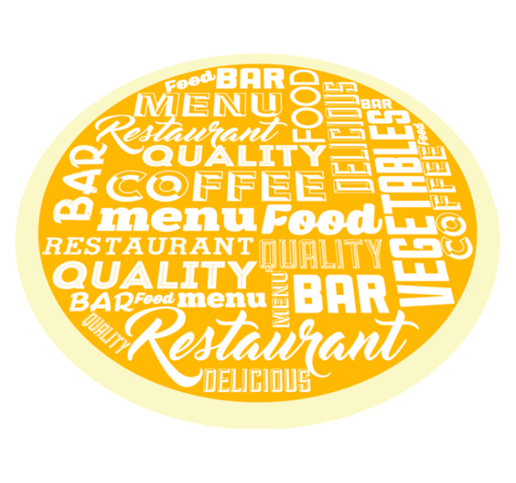 Restaurant Quality Menu custom vinyl rug - TenStickers