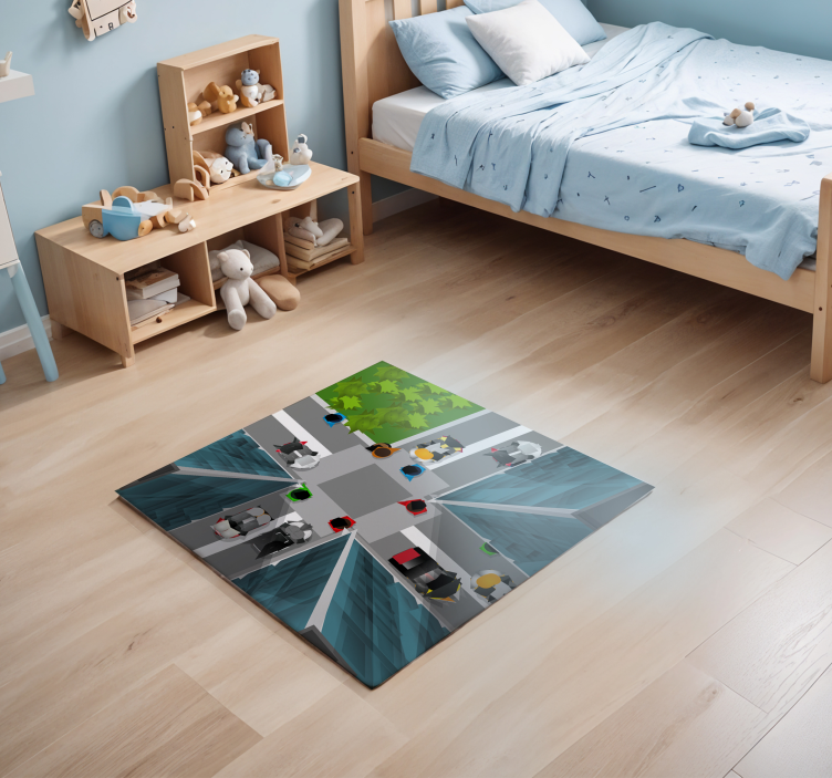 Stunning 3D crossroad vinyl rug - TenStickers