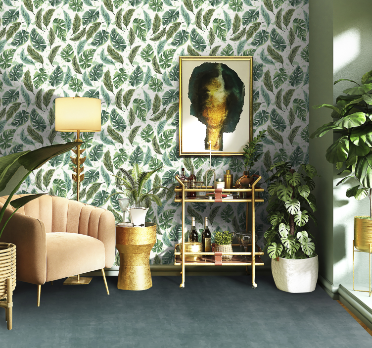 Muted Teal Hue marble vinyl rug - TenStickers