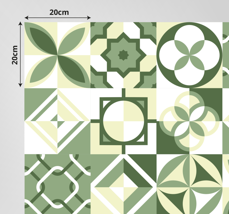 Patterned Tile Inspiration tile vinyl rug - TenStickers