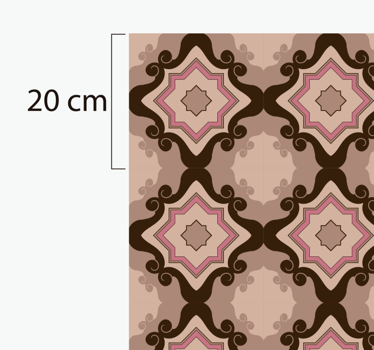 Marvellous barroque tiles vintage vinyl rug - TenStickers