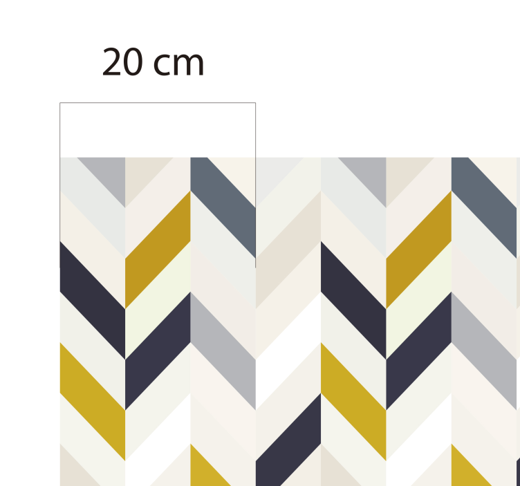 Chevron Zigzag Pattern geometric vinyl rug - TenStickers