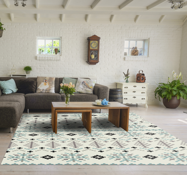 Scandinavian Pattern nordic vinyl rug - TenStickers