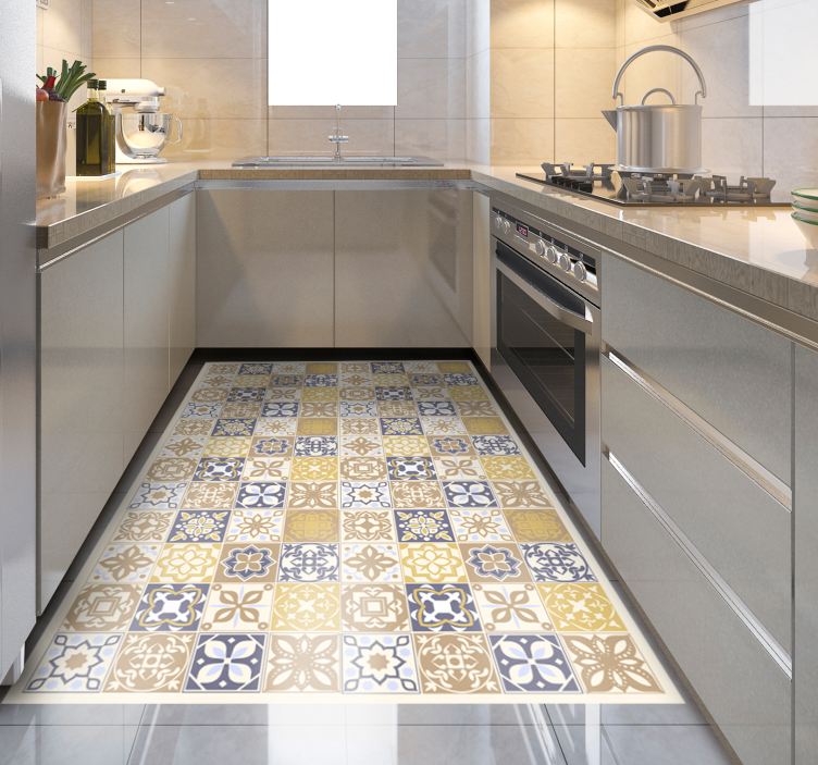 Limestone Spanish Tiles  tile carpet - TenStickers