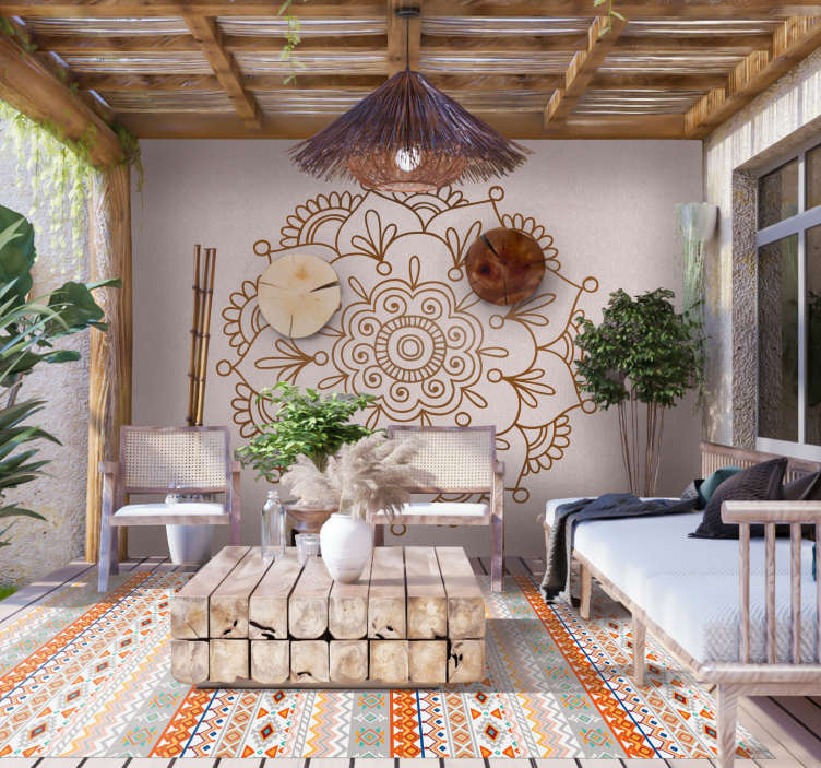 Vzory bohemianského stylu Bohemian Style Patterns ethnic rug - TenStickers