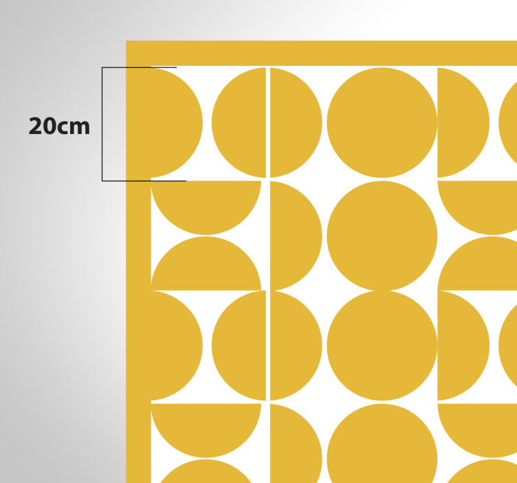 Yellow Circle Pattern geometric vinyl rug - TenStickers