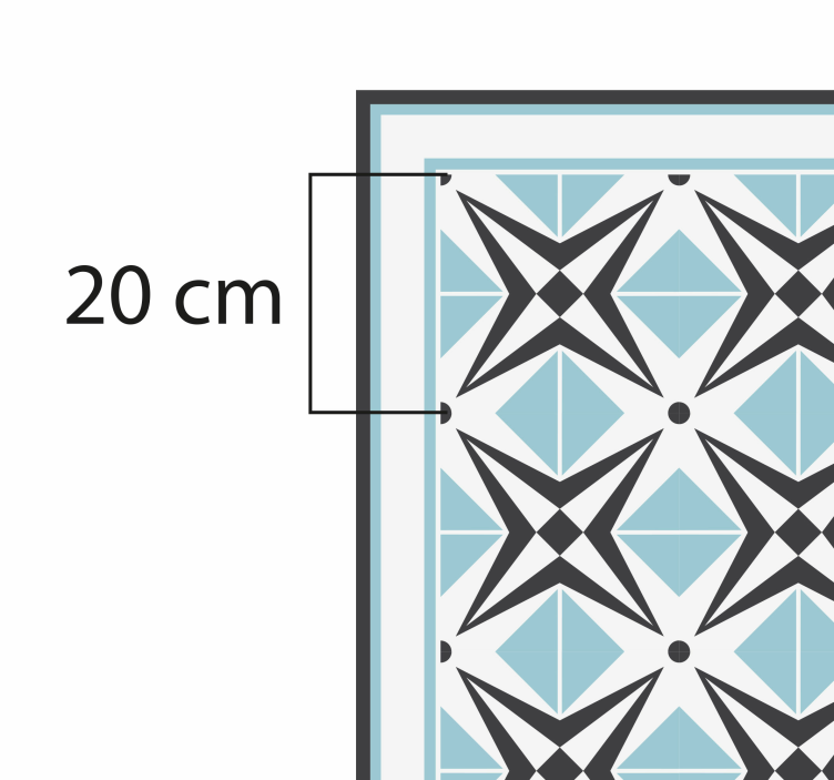 Light blue and grey crosses tile carpet - TenStickers