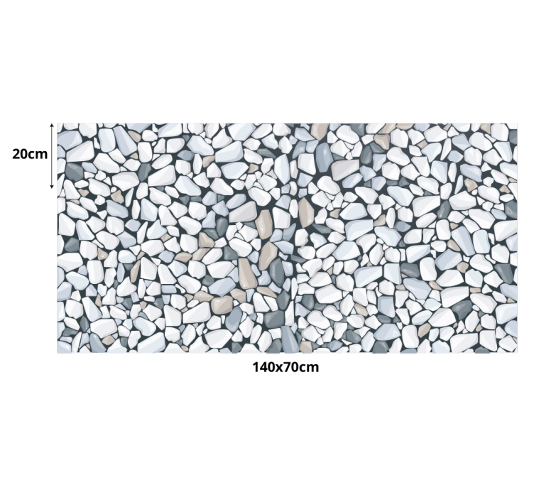 Pebble stone arrangement kitchen vinyl rug - TenStickers