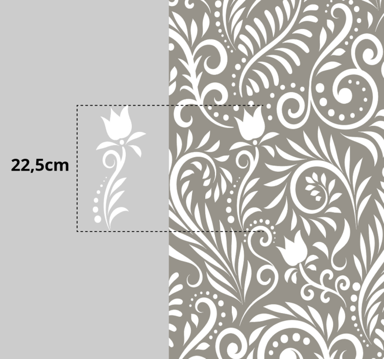 Paisley Elegance flower vinyl rug - TenStickers