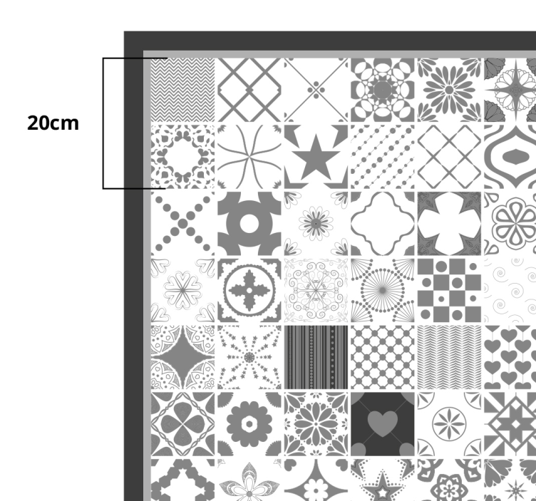 Patchwork Tile Composition tile vinyl rug - TenStickers