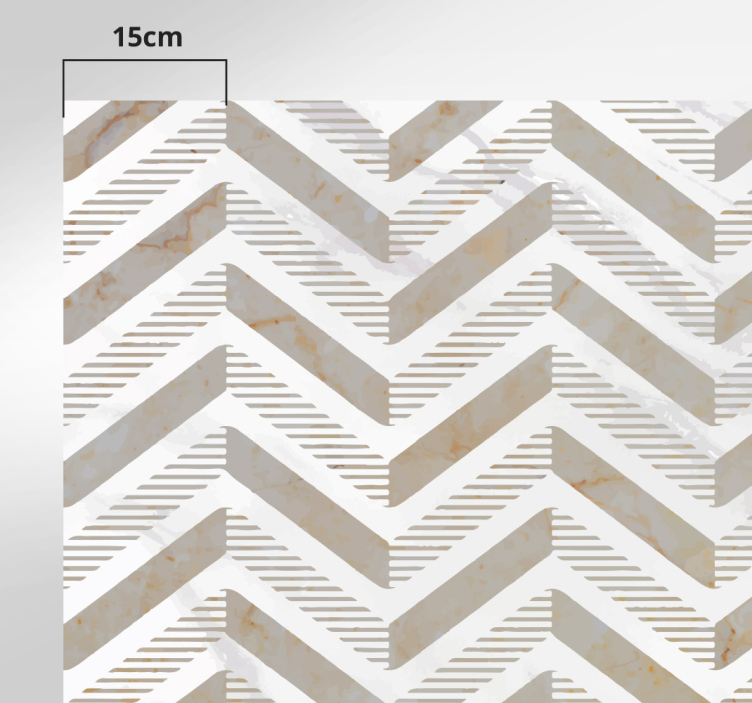 Stylish chevron kitchen vinyl rug - TenStickers