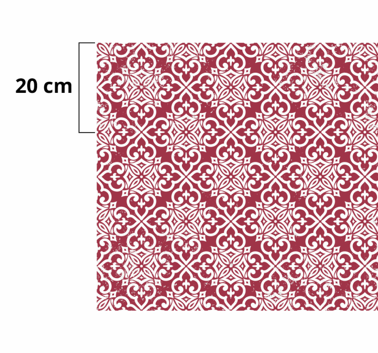 Moroccan red vintage vinyl rug - TenStickers