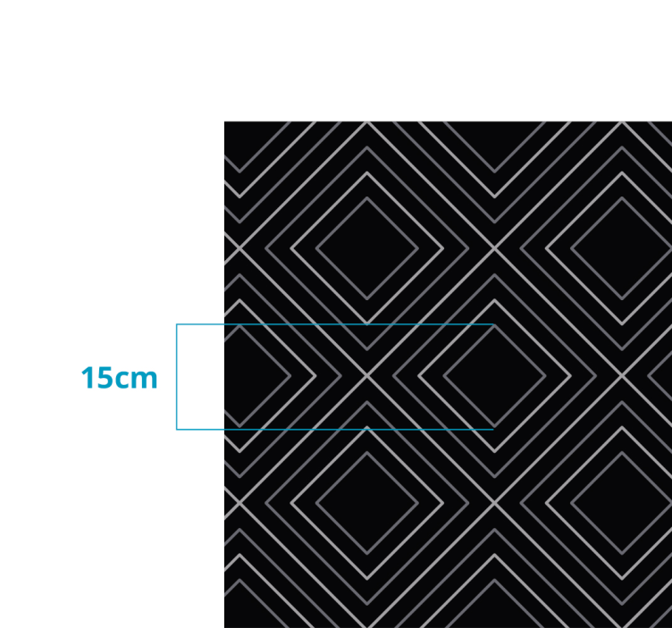 Monochromatic Geometric geometric vinyl rug - TenStickers