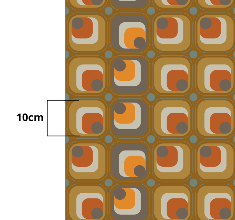 70's retro squares pattern geometric rugs - TenStickers