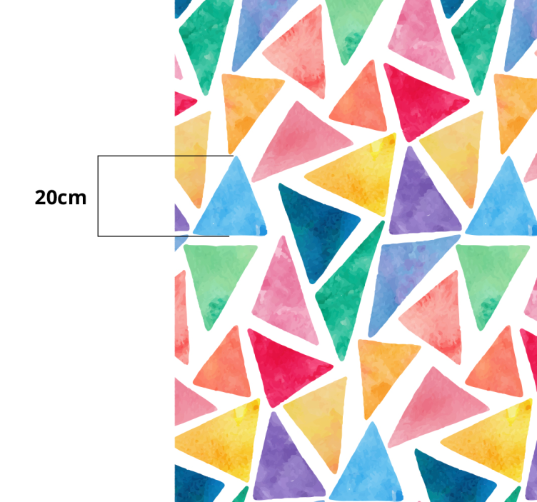 mosaic triangles pastel  vinyl rug - TenStickers