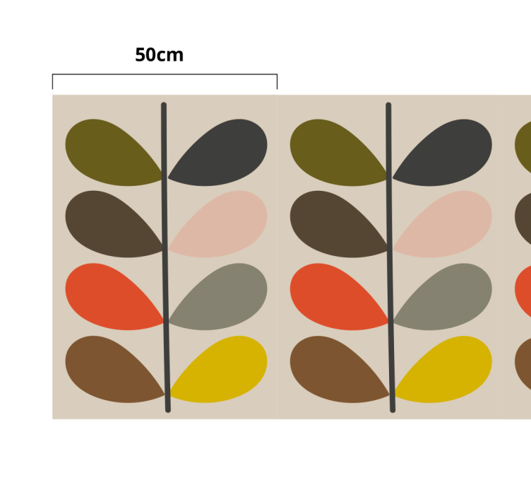 Orla Kiely modern vinyl rug - TenStickers