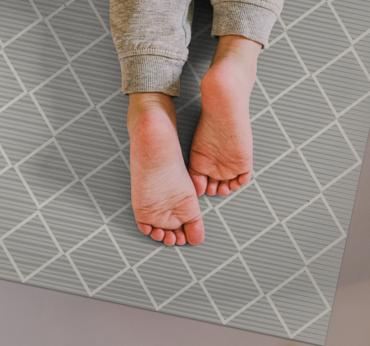Diamond pattern surface living room vinyl rug - TenStickers