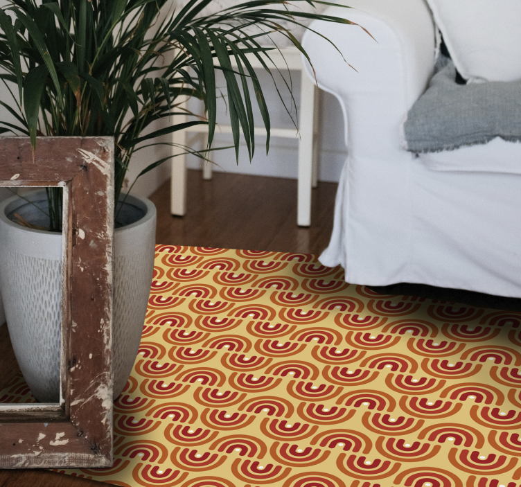 70s big waves vintage rug - TenStickers