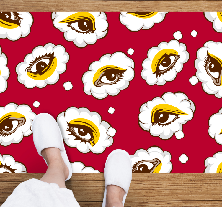 70's eyes pattern geometric rugs - TenStickers