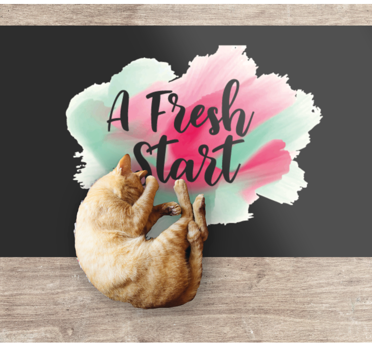 A Fresh Start custom vinyl rug - TenStickers