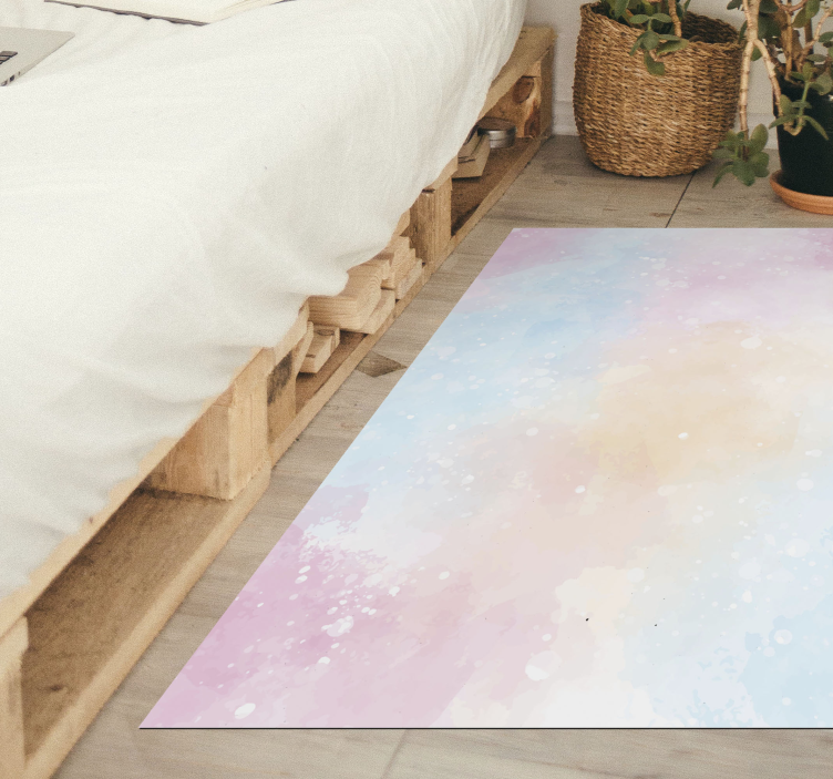 Abstract aquarelle teen vinyl rug - TenStickers