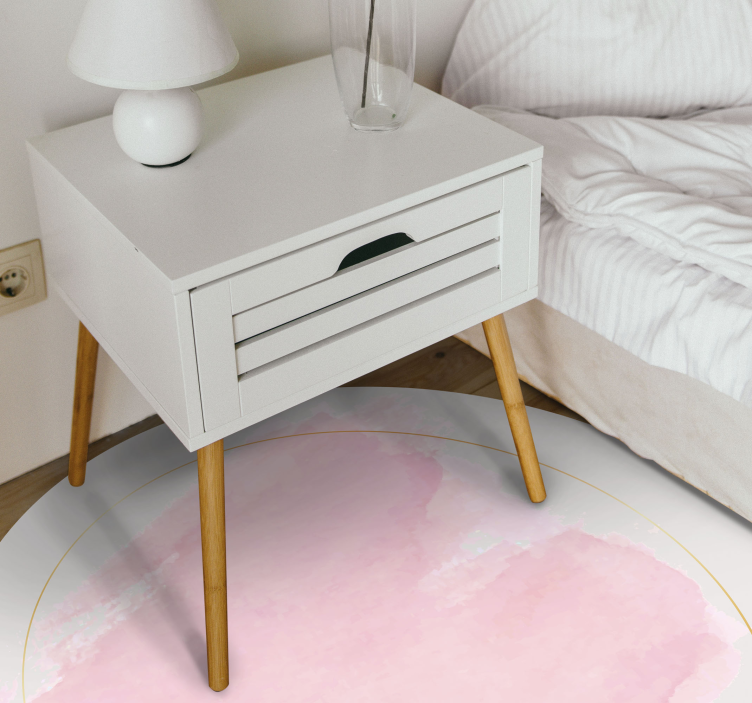 Abstract Botanical circular vinyl rug - TenStickers