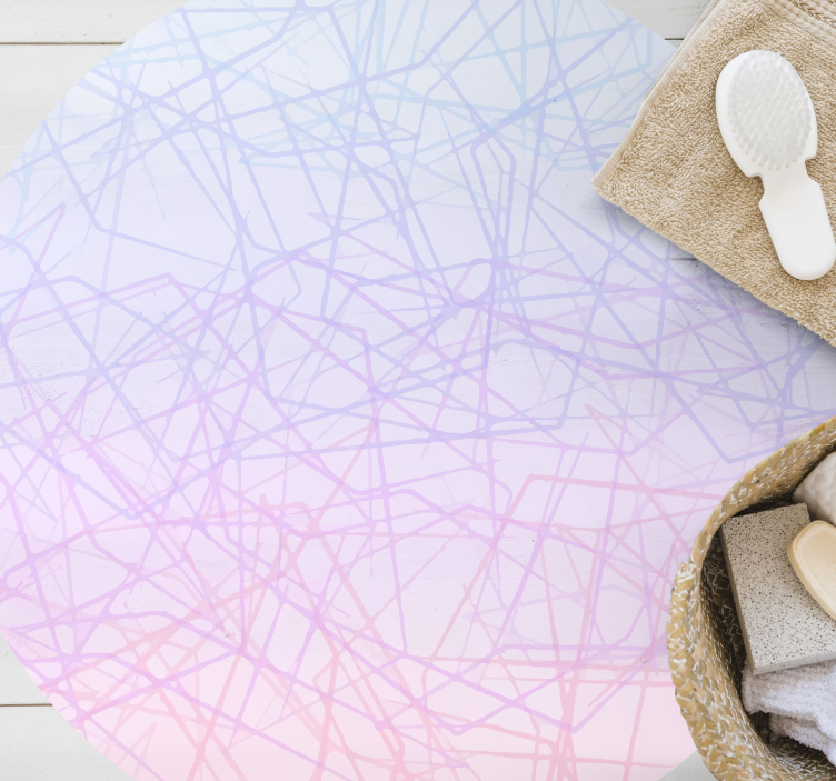 Abstract Line Overlay textured vinyl rug - TenStickers