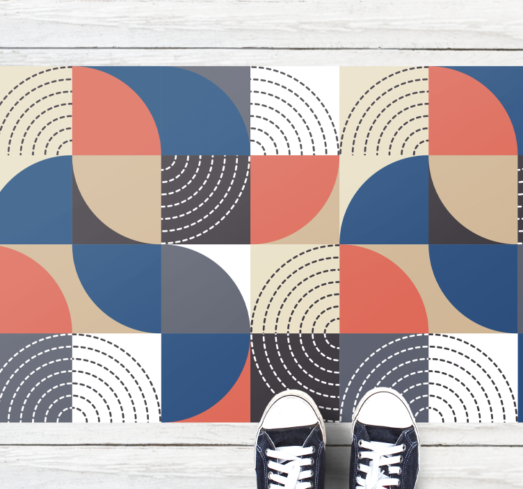 Abstract modern design geometric vinyl rug - TenStickers
