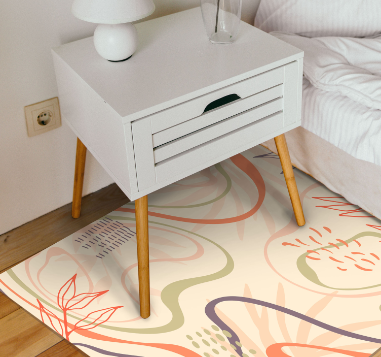 Abstract Organic Shapes nature vinyl rug - TenStickers